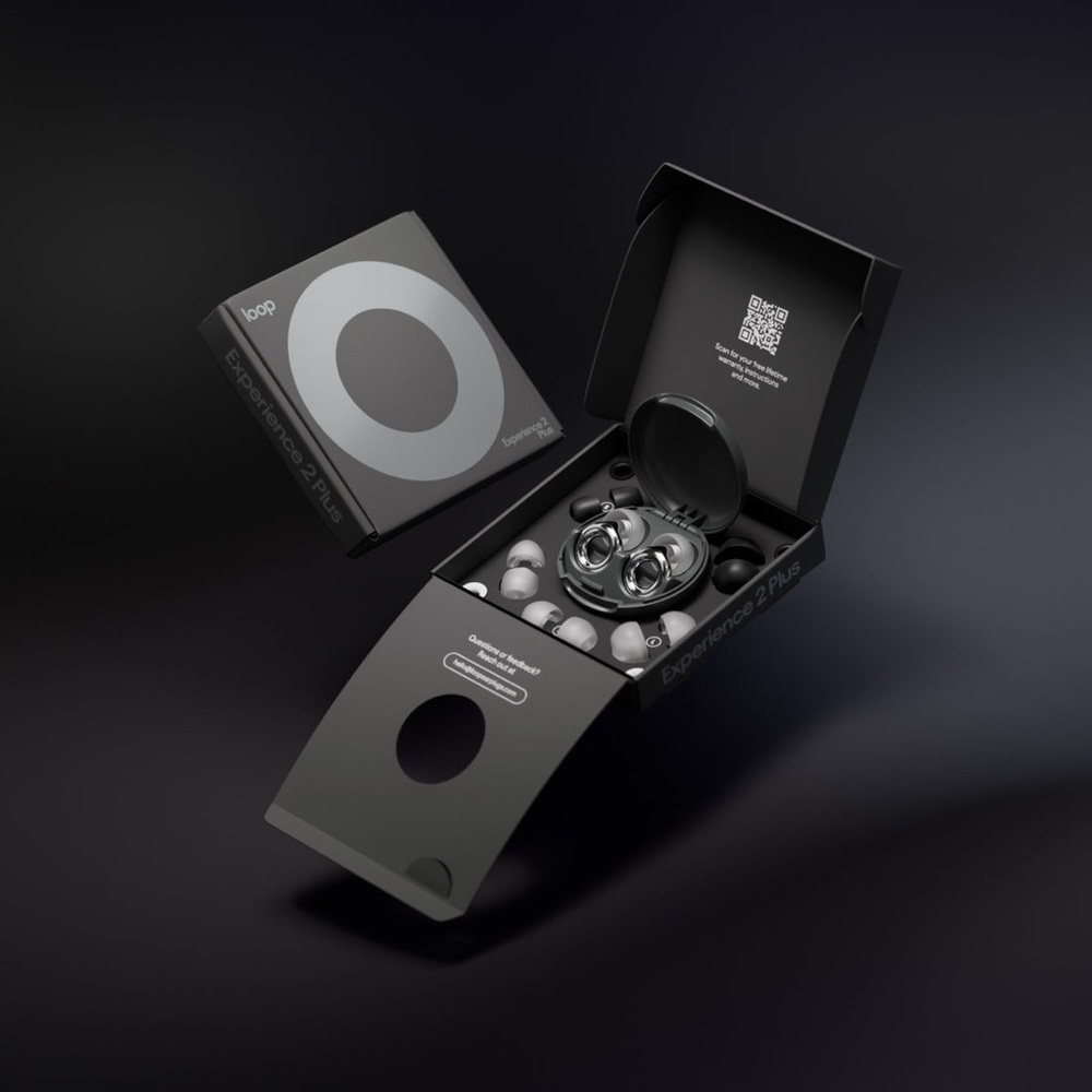 NIB Loop Experience 2 Plus in Silver Earplugs